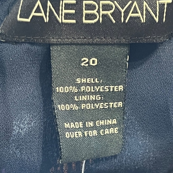 Lane Bryant Coastal Top 20 Blue Halter Artsy Feminine Tiered Coquette Classic - Picture 2 of 12